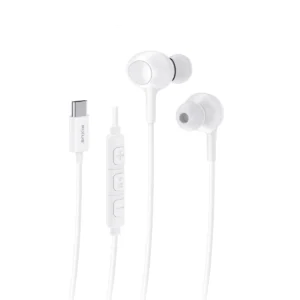 Trådad hörlur med mikrofon USB-C vit