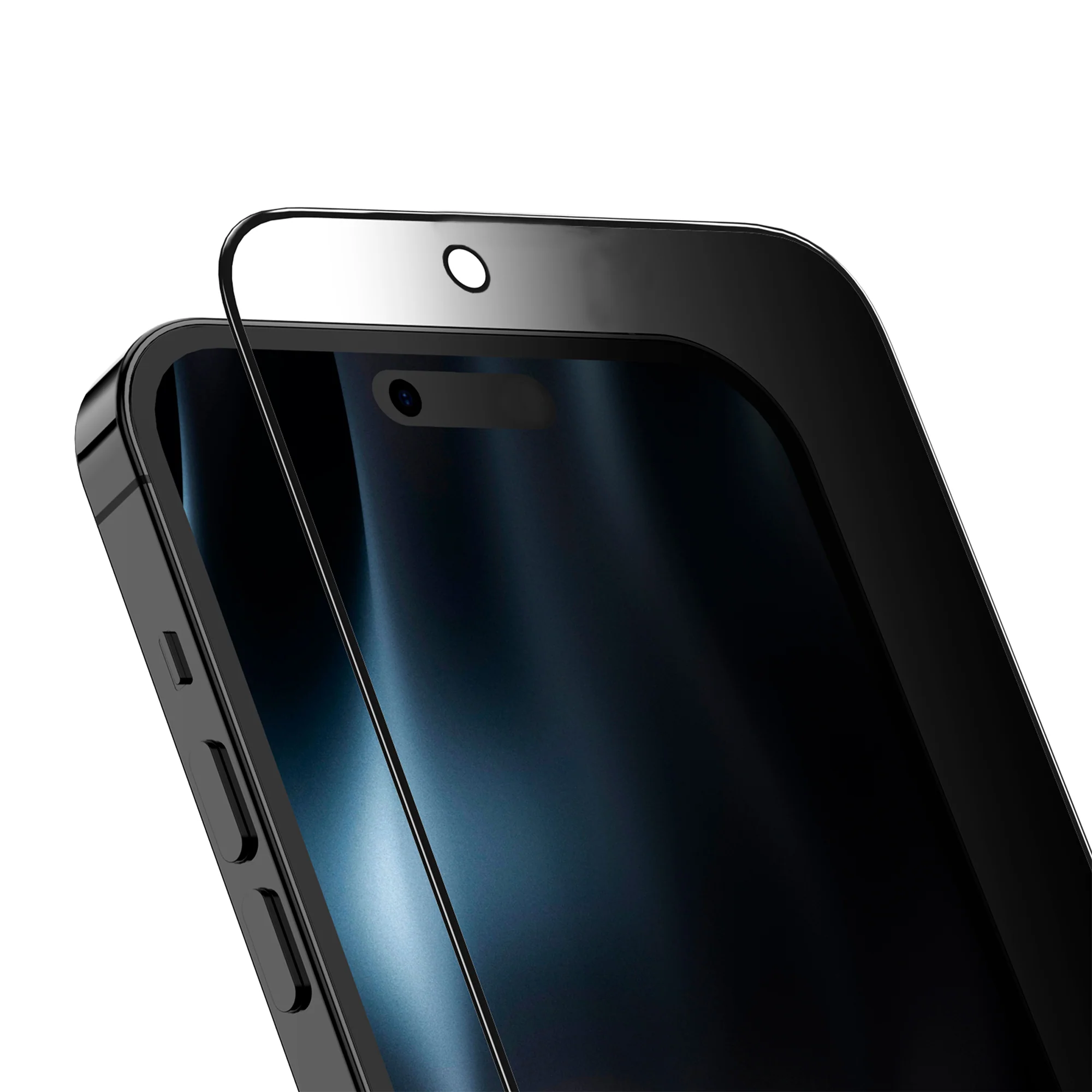 Rixus integritetsskyddat härdat glas med passformslåda för Apple iPhone 16 Pro