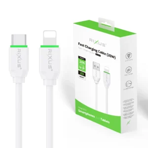 Snabbladdningskabel USB C till Apple Lightning och Datasynk 2m