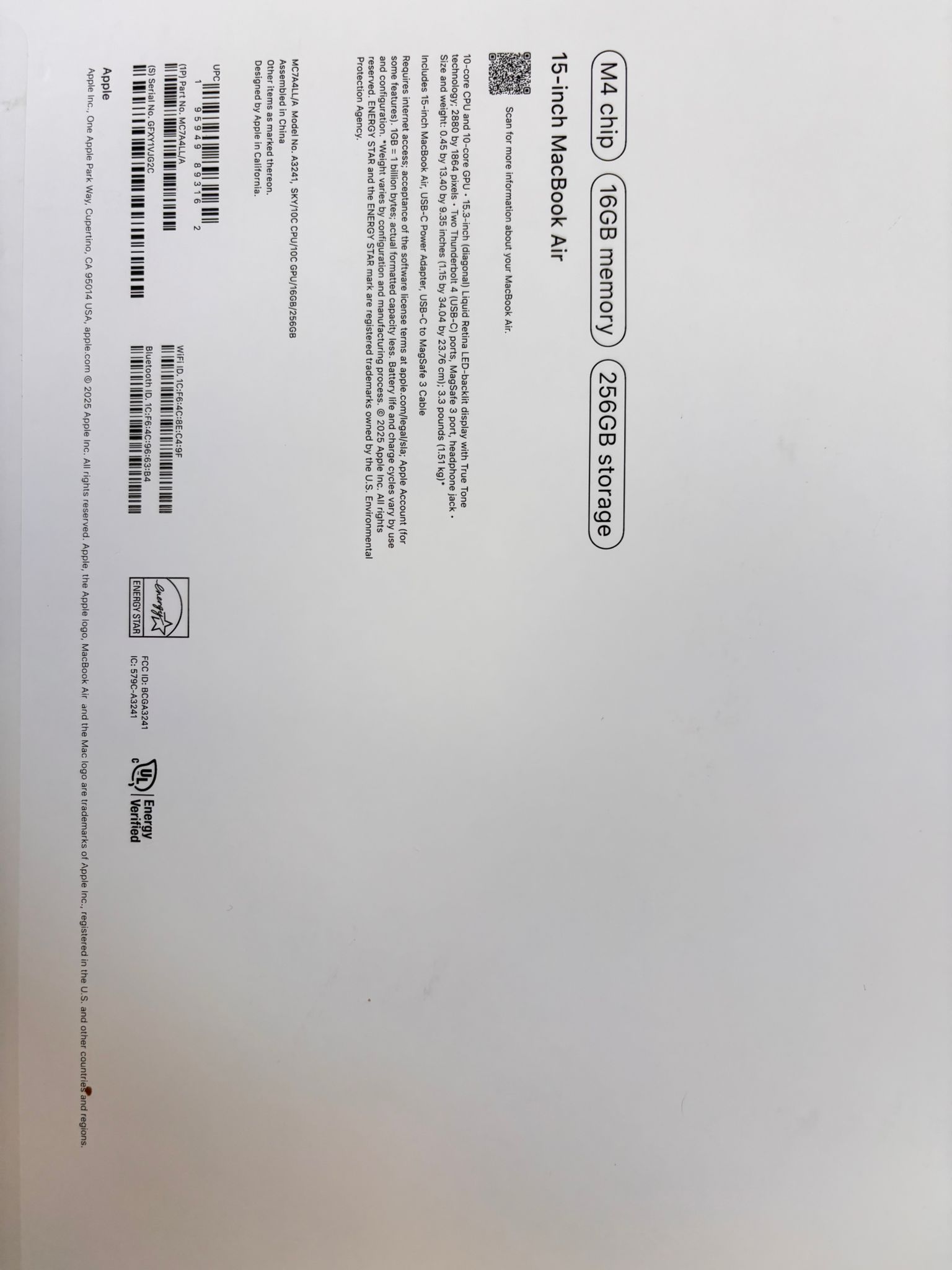 Apple MacBook Air 15-inch M4 chip 16GB 256GB - Bild 4